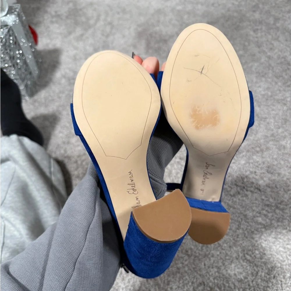 Sam Edelman Blue Suede Pumps - Picture 8 of 9